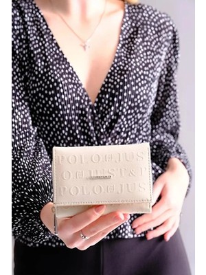 Just Polo Kadın Bol Kartlık ve Kağıt Para Bölmeli Bölmeli Fermuarlı & Kapaklı Cüzdan Shopper