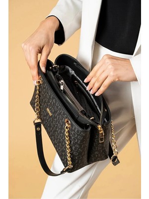 Just Polo Günlük Kombinlere Uygun Kadın Baskılı Uzun Ayarlanabilir Askılı Şık El ve Omuz Çantası Shoulder Bag