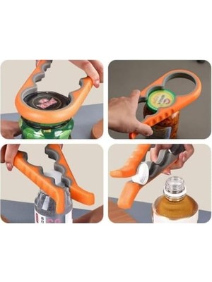 Aesco Kavanoz ve Şişe Açacağı – Turuncu Boy Ergonomik, Silikon Kaymaz Kavrama, Kavanoz ve Şişe Kapak
