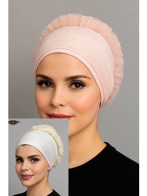 ALDAIYR 2 Adet Fırfır Bone Tesettür Bone