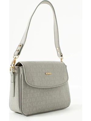 Just Polo Kadın Gri Günlük Kullanıma Uygun Şık ve Kullanışlı Askılı Omuz Çantası Shoulder Bag