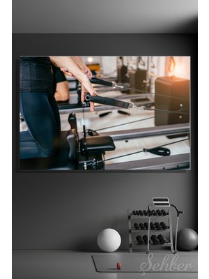 Şehber Kanvas Tablo Yatay Tekli Spor Salonu Fitness Eğitimi Egzersiz Balanced Body Allegro® Reformer 2361