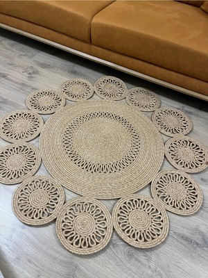 Namteks Jüt Hasır Gri Salon Mutfak Koridor Kilim Paspas Çeyizlik Hediyelik