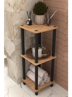 Remaks Viva 3 Katlı Çok Amaçlı Banyo Rafı Organizer-Beyaz