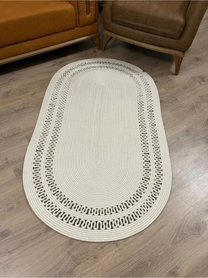 Namteks Jüt Hasır Bej Çift Trikotlu Salon Mutfak Kilim Paspas Çeyizlik Hediyelik