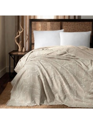 Aryıldız Home Arhm Portugal- Leaf Çift Kişilik Pike 240X260 cm Haki
