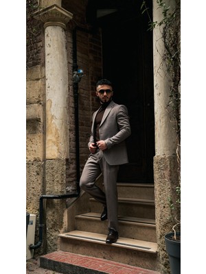 Dupont Classics Dupont Erkek Yarım Astarlı Takım Elbise - Slim Fit 6 Drop Ikili Takım