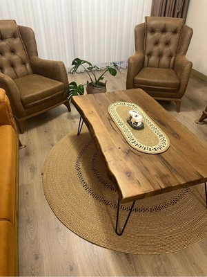Namteks Jüt Hasır Kahverengi Salon Mutfak Koridor Kilim Paspas Çeyizlik Hediyelik