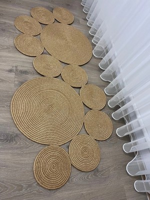 Namteks Jüt Hasır Bej Salon Mutfak Koridor Kilim Paspas Çeyizlik Hediyelik