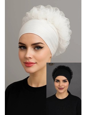 ALDAIYR 2 Adet Fırfır Bone Tesettür Bone