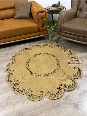 Namteks Jüt Hasır Bej Kahverengi Salon Mutfak Koridor Kilim Paspas Çeyizlik Hediyelik