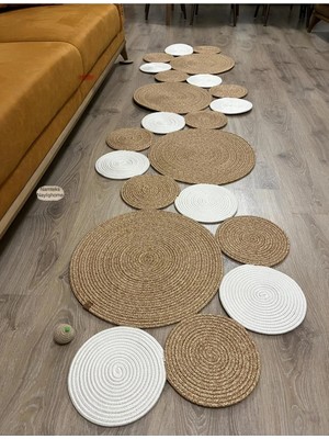 Namteks Jüt Hasır Bej Salon Mutfak Koridor Kilim Paspas Çeyizlik Hediyelik