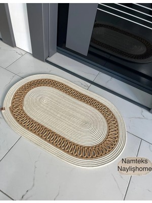 Namteks Jüt Hasır Siyah Gold Kapı Önü Banyo Mutfak Balkon Paspası Çeyizlik Hediyelik