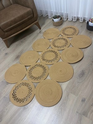 Namteks Jüt Hasır Kahverengi Salon Mutfak Koridor Kilim Paspas Çeyizlik Hediyelik