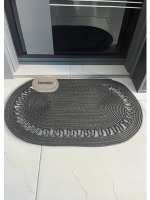 Namteks Jüt Hasır Antrasit Kapı Önü Banyo Mutfak Balkon Paspası Çeyizlik Hediyelik