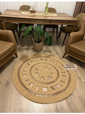 Namteks Jüt Hasır Kahverengi Salon Mutfak Koridor Kilim Paspas Çeyizlik Hediyelik
