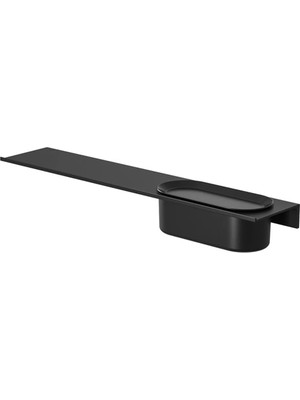 Geesa 918220 06 600 Leev Siyah 60CM Banyo Rafı + 23CM Duş Sepeti