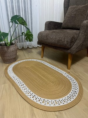 Namteks Jüt Hasır Gold Salon Mutfak Koridor Kilim Paspas Çeyizlik Hediyelik
