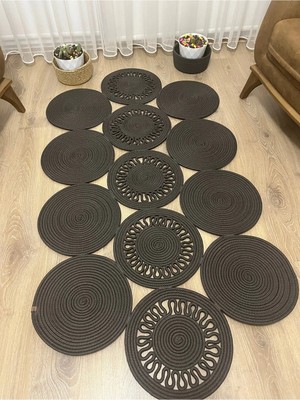 Namteks Jüt Hasır Kahverengi Salon Mutfak Koridor Kilim Paspas Çeyizlik Hediyelik