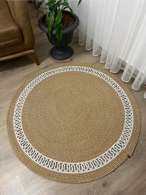 Namteks Jüt Hasır Kahverengi Siyah Salon Mutfak Koridor Kilim Paspas Çeyizlik Hediyelik