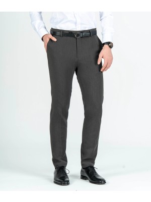 Italyan Stil Slim Fit Erkek Kumaş Pantolon Antrasit T14566