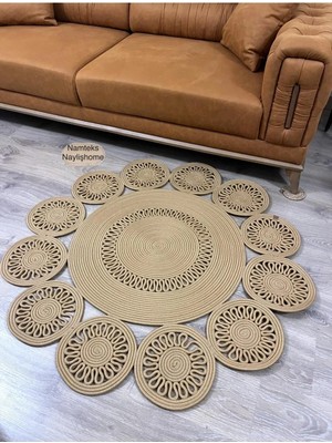 Namteks Jüt Hasır Gri Salon Mutfak Koridor Kilim Paspas Çeyizlik Hediyelik