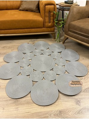 Namteks Jüt Hasır Kahverengi Salon Mutfak Koridor Kilim Paspas Çeyizlik Hediyelik