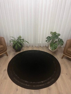Namteks Jüt Hasır Kahverengi Çift Trikotlu Salon Mutfak Kilim Paspas Çeyizlik Hediyelik