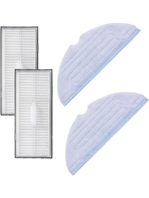 Mija Roborock S8, S8 Plus, S8 Pro Ultra Uyumlu Filtre Mop Yedek Set