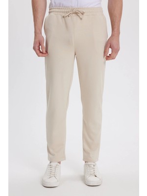 Tudors Erkek Slim Fit Dar Kesim Beli Bağcıklı 3 Cepli Geniş Paça Kemik Eşofman Altı