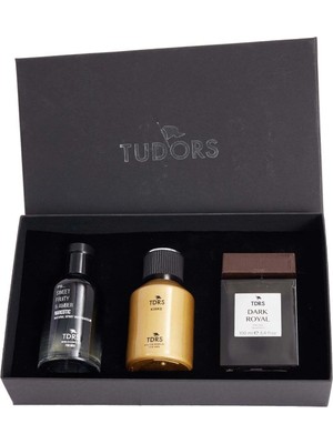 Tudors Özel Hediye Kutulu 3'lü Çarkıfelek-Bergamot-Ozonik 100 ML Uzun Süre Kalıcı Parfüm Seti