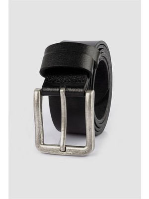 Tudors Erkek %100 Hakiki Deri 4 cm Spor Siyah Kemer