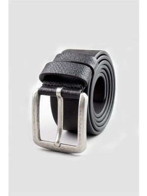 Tudors Erkek %100 Hakiki Deri 4 Cm Spor Siyah Kemer