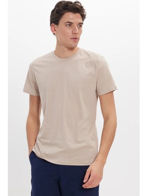 Tudors Unisex Slim Fit Dar Kesim %100 Pamuk Yumuşak Dokulu Taş Bisiklet Yaka Tişört