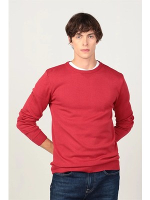 Tudors Erkek Slim Fit Dar Kesim Bisiklet Yaka Triko Kazak