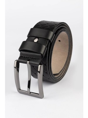 Tudors Erkek 4 Cm Spor Siyah Kemer