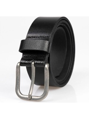 Tudors Erkek %100 Hakiki Deri 4 cm Spor Siyah Kemer