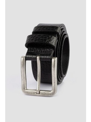 Tudors Erkek %100 Hakiki Deri 4 cm Spor Siyah Kemer