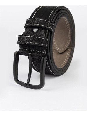 Tudors Erkek 4 cm Spor Siyah Kemer