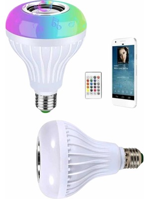 Semel Kumandalı Rgb LED Işık Bluetooth Hoparlör Ses Lambası Renkli Ampul