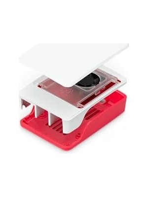 Palmira Demir Raspberry Pi 5 Için Resmi Gövde, Kırmızı/beyaz