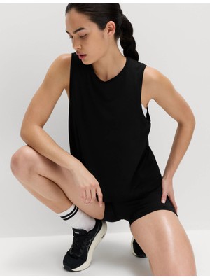 Marks & Spencer Goodmove Yuvarlak Yaka Boxy Spor Üst
