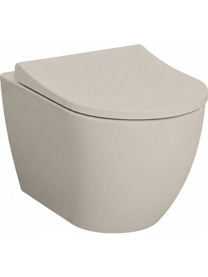 Vitra Mia (S60) Round Asma Klozet Mat K.BEJİ(7510B022-0090) (Kapak Dahil)