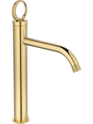 Fontana FK-4022 Parlak Altın Yüksek Lavabo Bataryası