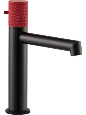 Fontana FM-2218 Siyah & Kırmızı Lavabo Bataryası