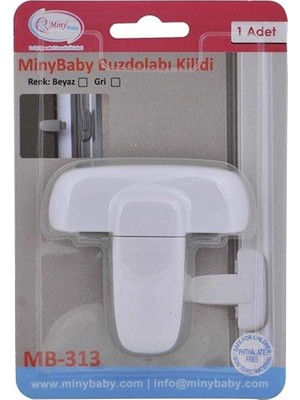 Palmira Demir MB313BEYAZ Mandallı Buzdolabı Kilidi (Beyaz)