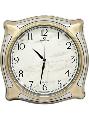 Palmira Demir Bellisima BL-1056 Serisi Klasik Kadran Sessiz Akar 30 cm Duvar Saati Gold-Gri