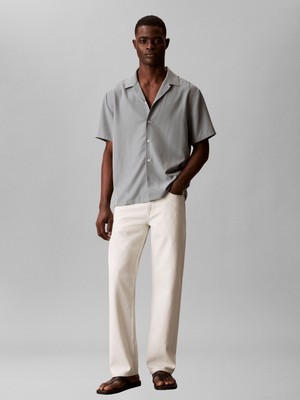 Calvin Klein Ss Camp Collar Drape