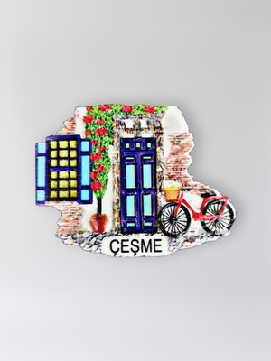 Mundy Çeşme Polyester Kabartmalı Magnet 7 x 5,5 cm Dekoratif Hediyelik Buzdolabı Süsü (KOD:1496)