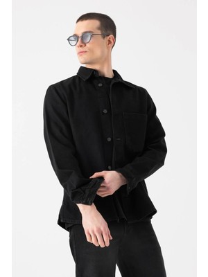 i8 Denim Tek Cep Denim Dış Gömlek